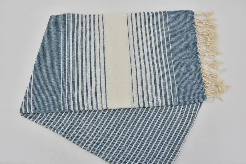 Custom monogram Turkish beach towel USA, Gifts For Him, Large Turkish Towel, Home Gift, Peshtemal Towel, 68x40 Cotton Striped Towel, Monogram Towels - 6