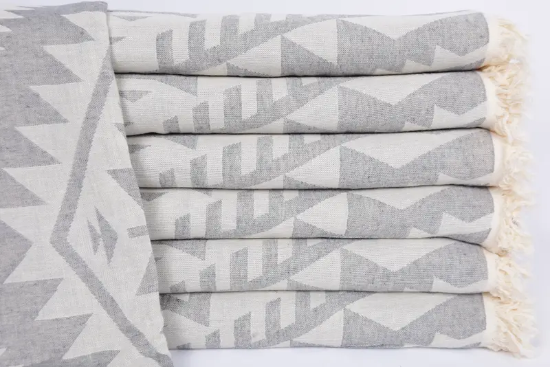 Turkish Towel USA, Bachelorette Favors Beach, Bridesmaid Favors, 76x40 Cotton Geometric Towel, Best Friend Gift, Personalized Wedding Gift - 2
