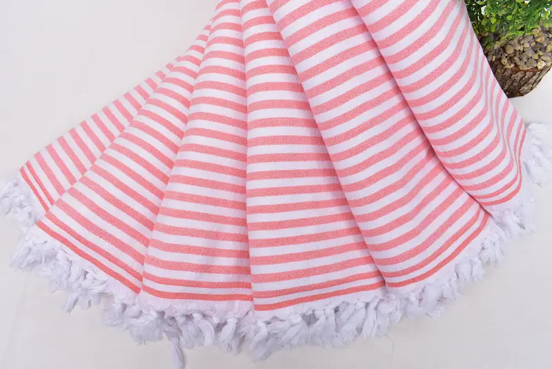 Valentines Day Gift For Him, Large Turkish Towel, 70x36 Cotton Terry Striped Towel, Gift For The Home Decor, Hammam towel, Quick-Dry Beach Towel - 4
