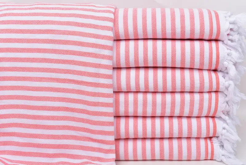 Valentines Day Gift For Him, Large Turkish Towel, 70x36 Cotton Terry Striped Towel, Gift For The Home Decor, Hammam towel, Quick-Dry Beach Towel - 1
