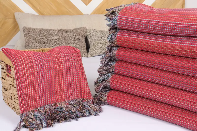 Housewarming Gift, Throw Blanket Couch, Bohemian Bedspread, Personalized Blanket, 92x88 Cotton Geometric Towel, Halloween Bachelorette Party - 4