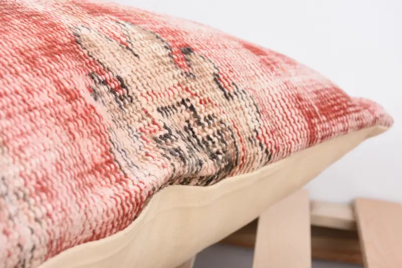 Boho Pillow Sham Cover, 16x24 Red Cushion Case, Turkish Rugs Pillow, Cozy Throw Cushion Case, Vintage Kilim Pillow, Pillow Sham, Gift Pillow - 7
