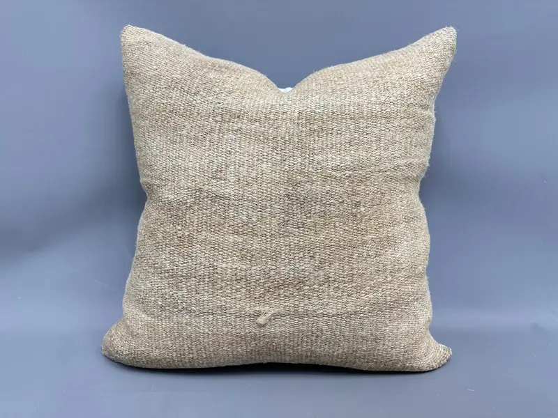 Boho Pillow Sham Cover, Kilim Pillow, Antique Pillows, 24x24 Beige Cushion Case, Cushion Case, Personalized Gift Pillow Pillow Case - 1