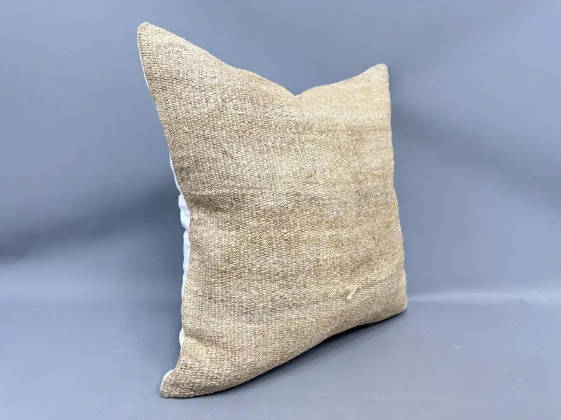 Boho Pillow Sham Cover, Kilim Pillow, Antique Pillows, 24x24 Beige Cushion Case, Cushion Case, Personalized Gift Pillow Pillow Case - 2