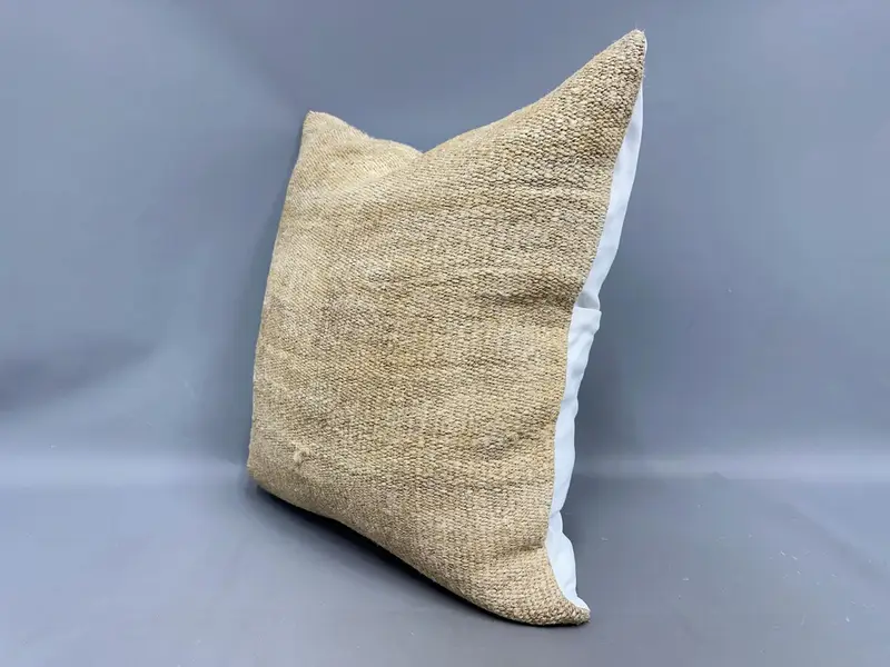 Boho Pillow Sham Cover, Kilim Pillow, Antique Pillows, 24x24 Beige Cushion Case, Cushion Case, Personalized Gift Pillow Pillow Case - 3
