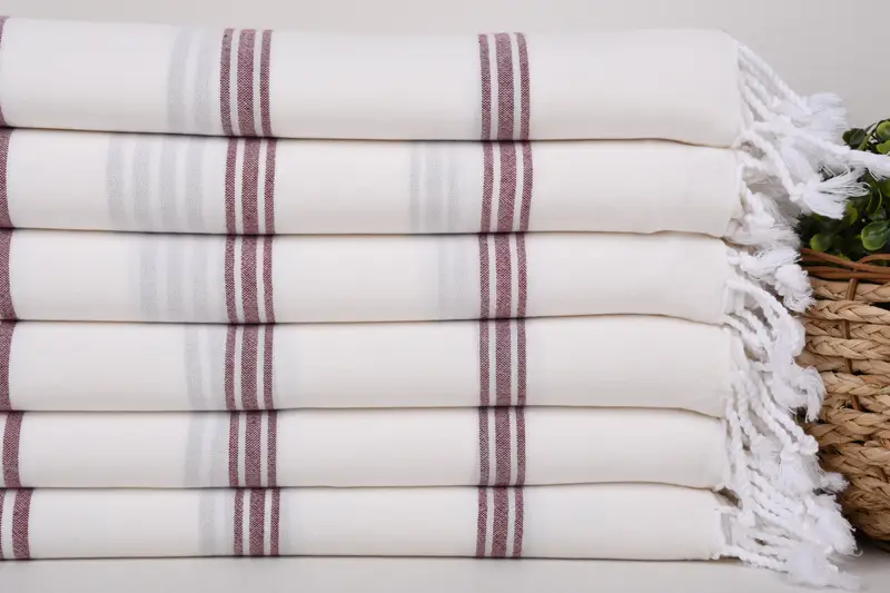 Bulk Order Towel, Organic towel, Embroidered Towel, Bridesmaid Gift, 70x40 Cotton Striped Towel, Organic Cotton Towel, Spa Towel, Customized Towels - 2
