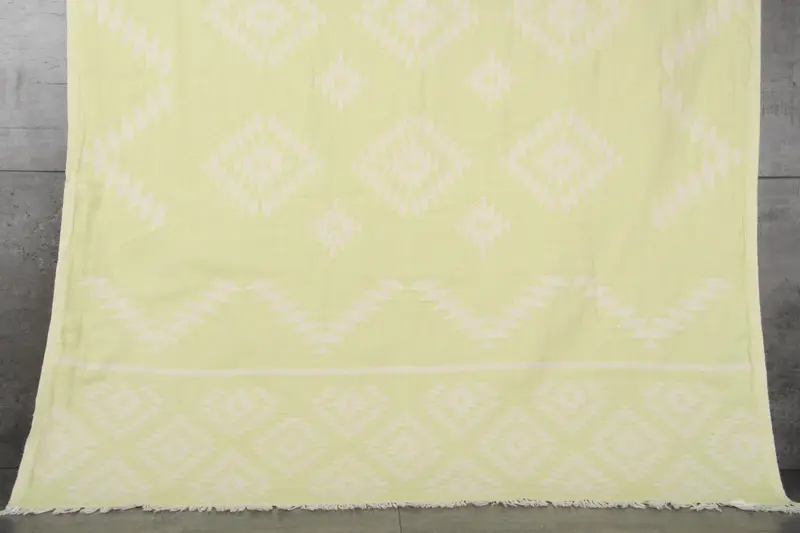 Embroidered Beach Towel Pistachio Green Kilim 36x71 Inches