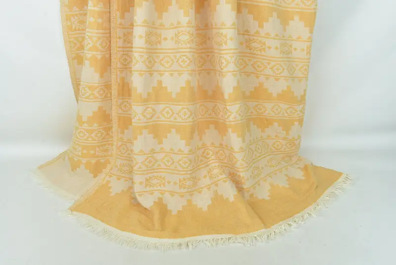 Boho Throw Blankets, Oversized Beach Towel, Shower Curtain, Turkish Blanket, 86x56 Cotton Kilim Towel, Throw Blankets, Bridal Shower Gift - 15
