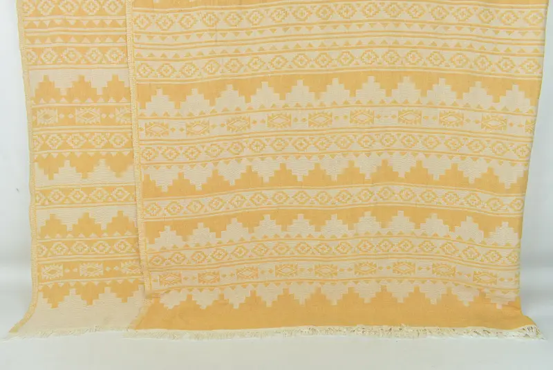 Boho Throw Blankets, Oversized Beach Towel, Shower Curtain, Turkish Blanket, 86x56 Cotton Kilim Towel, Throw Blankets, Bridal Shower Gift - 2