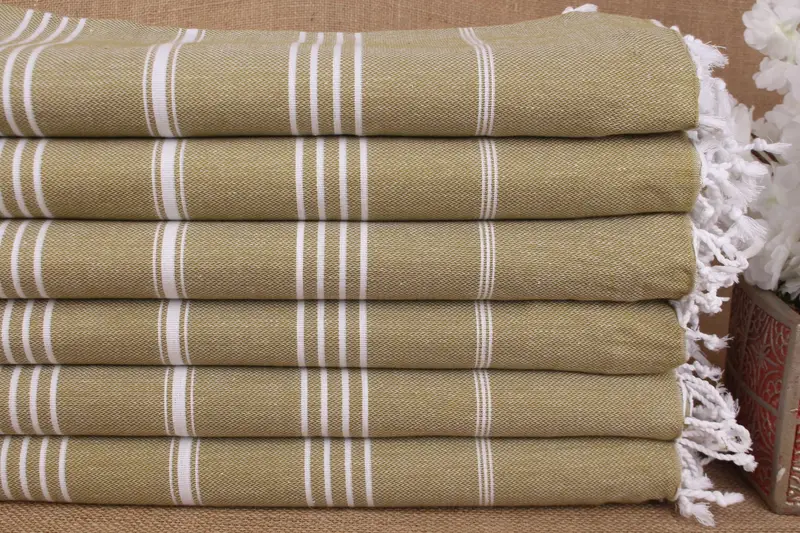 Toalla de playa de algodón verde prado personalizada, 40 x 71 pulgadas