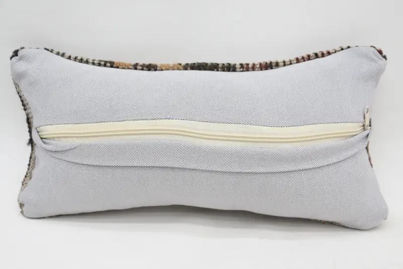 Cushion, Pillow for Sofa, 8x16 Brown Cushion, Decorative Throw Pillow Case, Authentic Cushion Cover, Turkish Kilim Pillow, Kilim Pillow Cover - 4