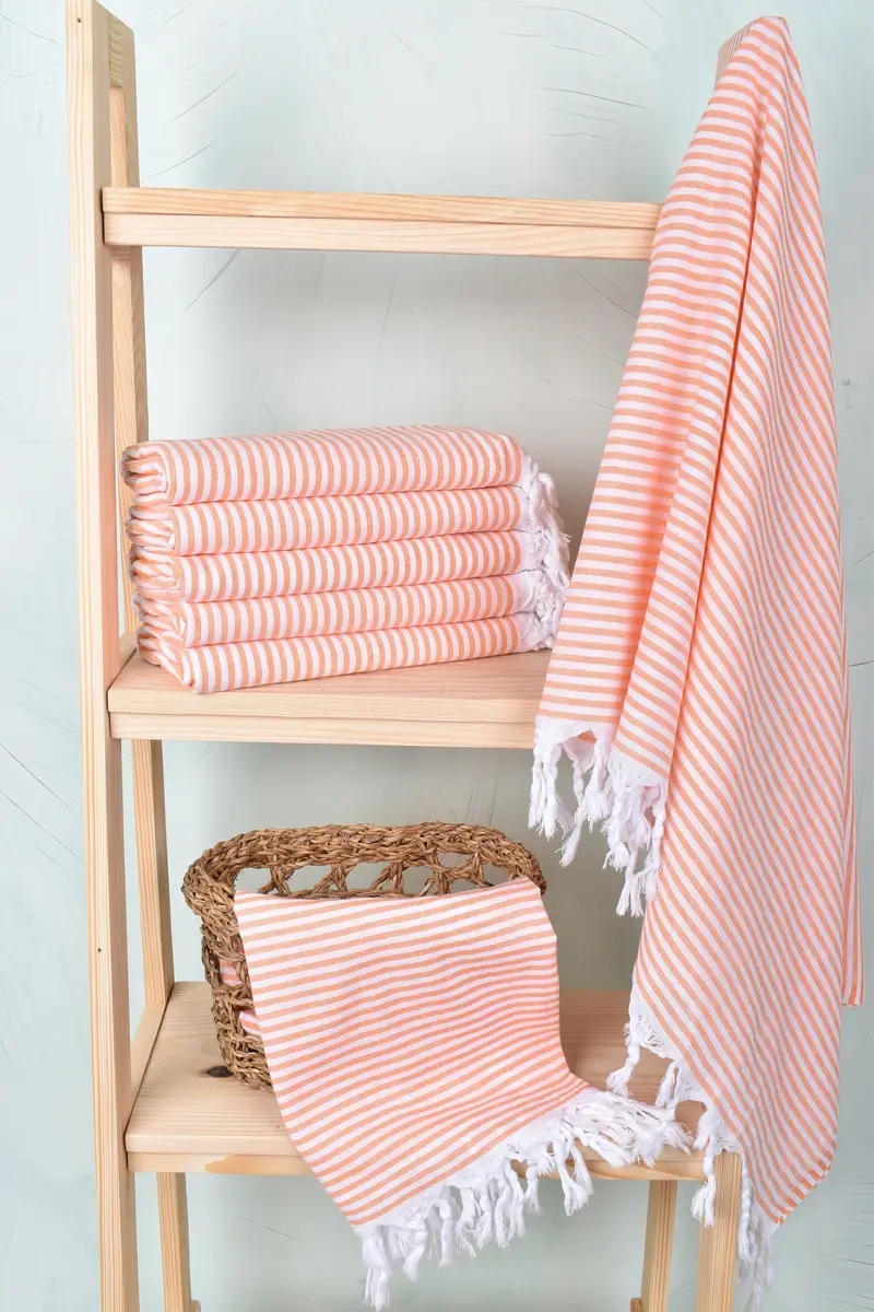 Monogram Beach Towel, Birthday Gift, Bachelorette Party Gift, Turkish Towel Monogram, 68x36 Cotton Striped Towel, Personalized Bridesmaid Gift - 3