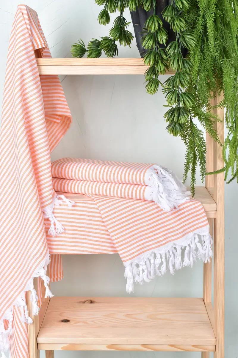 Monogram Beach Towel, Birthday Gift, Bachelorette Party Gift, Turkish Towel Monogram, 68x36 Cotton Striped Towel, Personalized Bridesmaid Gift - 6