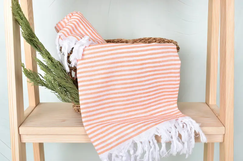 Monogram Beach Towel, Birthday Gift, Bachelorette Party Gift, Turkish Towel Monogram, 68x36 Cotton Striped Towel, Personalized Bridesmaid Gift - 4