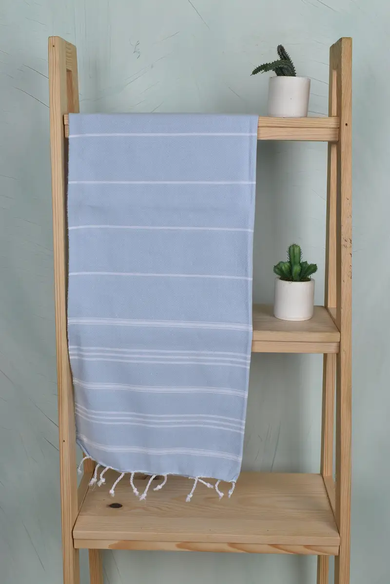 Turkish Tea Towel, Bathroom Towels, Bridesmaid Gifts, Best Friend Gift, 36x24 Cotton Striped Towel, Wedding Anniversary Gift, Bridal Shower Favor - 8