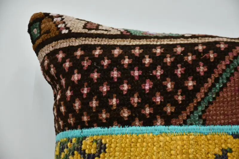 Yoga Cushion Case, Vintage Kilim Pillow, Kilim Pillow Cover, Pillow for Couch, Pillow Sham, 24x24 Orange Pillow Case, Kilim Rug Pillow Case - 2