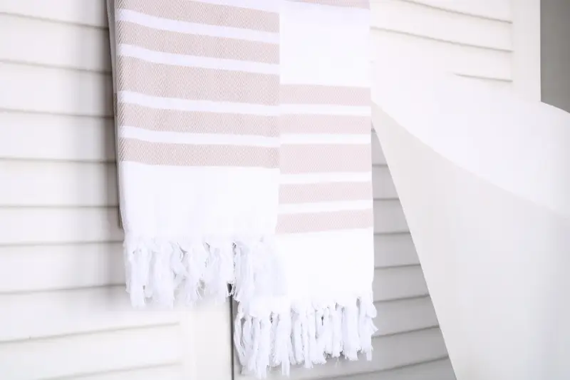 Family Gift, Sand-free towel, Sand-resistant Turkish towel for the beach, Fouta towel, Lightweight Turkish towel, 70x40 Cotton Herringbone Towel - 8