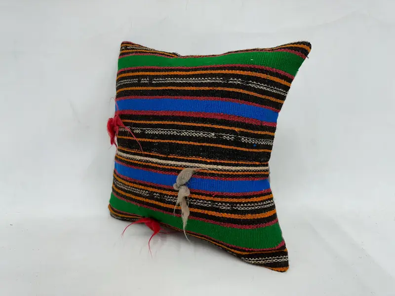 Pillow Sham, Outdoor Cushion Cover, Throw Kilim Pillow, Retro Pillow Cover, 18x18 Green Pillow Cover, Kilim Pillow Cover, Ethnical Kilim Rug Pillow - 4