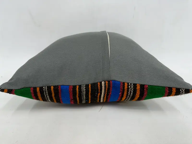 Pillow Sham, Outdoor Cushion Cover, Throw Kilim Pillow, Retro Pillow Cover, 18x18 Green Pillow Cover, Kilim Pillow Cover, Ethnical Kilim Rug Pillow - 7