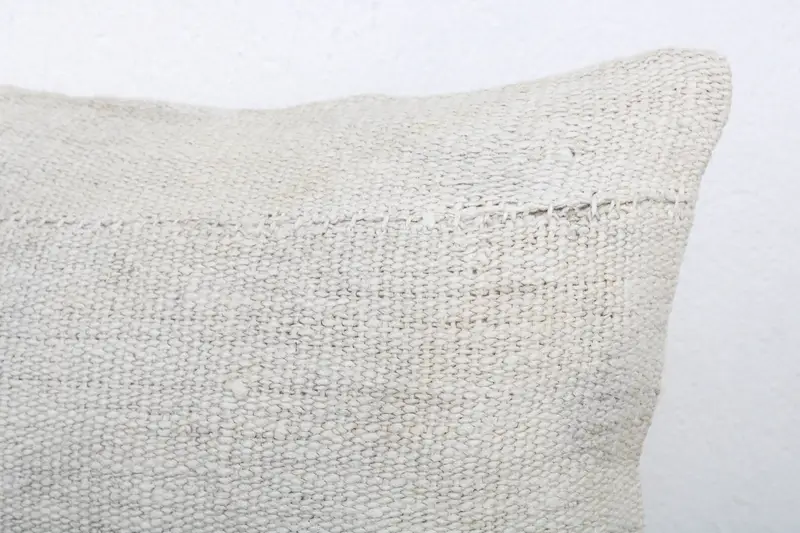 Tapestry Pillow Sham, Boho Pillow, 12x20 White Pillow Cover, Boho Pillow Sham Cover, Turkish Kilim Pillow, Pillow Case, Accent Pillow Case - 5