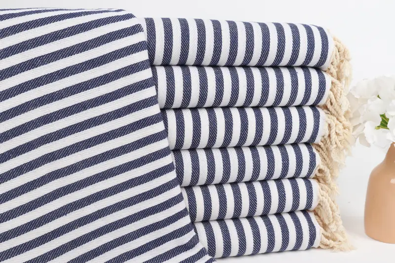 Home Decor Towel, Gift For Her, Bachelorette Party Items, Turkish towel, Turkish bath towel for spa, Wedding Gifts Towel, 70x40 Cotton Striped Towel - 1