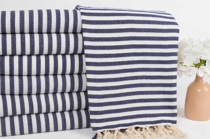 Home Decor Towel, Gift For Her, Bachelorette Party Items, Turkish towel, Turkish bath towel for spa, Wedding Gifts Towel, 70x40 Cotton Striped Towel - 2