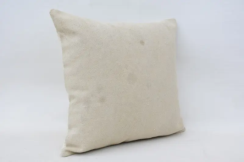 18x18 Beige Pillow Cover, Turkish Pillow, Cushion Cover, Couch Pillow Sham, Ethnical Kilim Rug Pillow, Home Decor Pillow - 2