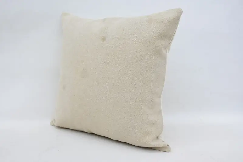 18x18 Beige Pillow Cover, Turkish Pillow, Cushion Cover, Couch Pillow Sham, Ethnical Kilim Rug Pillow, Home Decor Pillow - 3