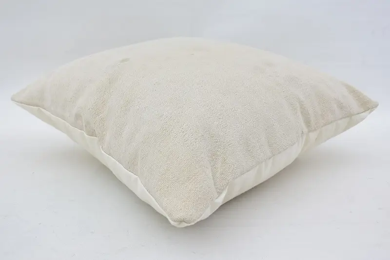 18x18 Beige Pillow Cover, Turkish Pillow, Cushion Cover, Couch Pillow Sham, Ethnical Kilim Rug Pillow, Home Decor Pillow - 6