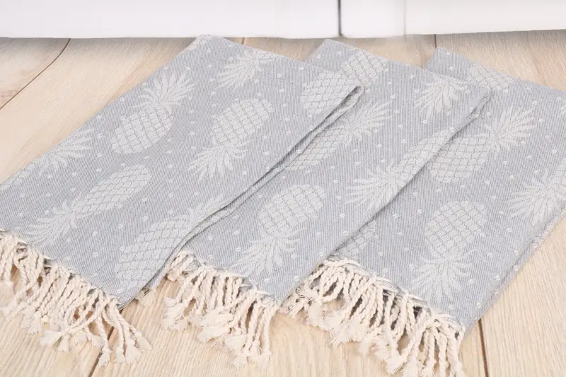 Monogram Towels, Turkish beach towel, Gift For Her, Bachelorette Gifts, 80x40 Cotton Pineapple Design Towel, Handmade Turkish Towel, Gift For Bride - 7
