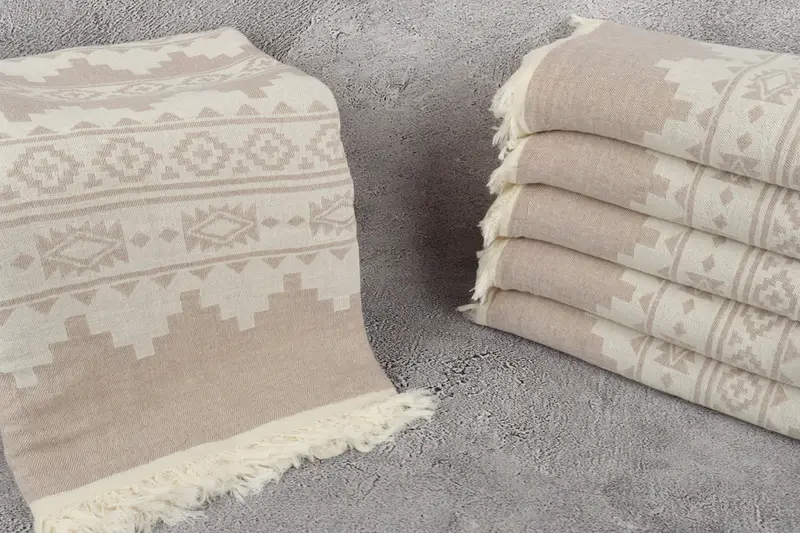 Lanzamiento de manta turca, toalla de kilim de algodón 86x56, regalos de decoración del hogar, mantel de Acción de Gracias, regalos personalizados, manta turca, regalos de dama de honor - 3