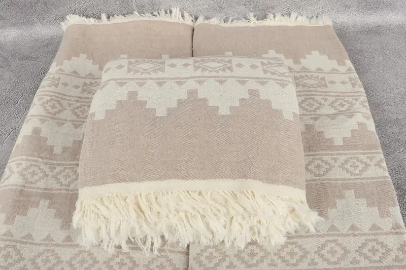 Lanzamiento de manta turca, toalla de kilim de algodón 86x56, regalos de decoración del hogar, mantel de Acción de Gracias, regalos personalizados, manta turca, regalos de dama de honor - 4
