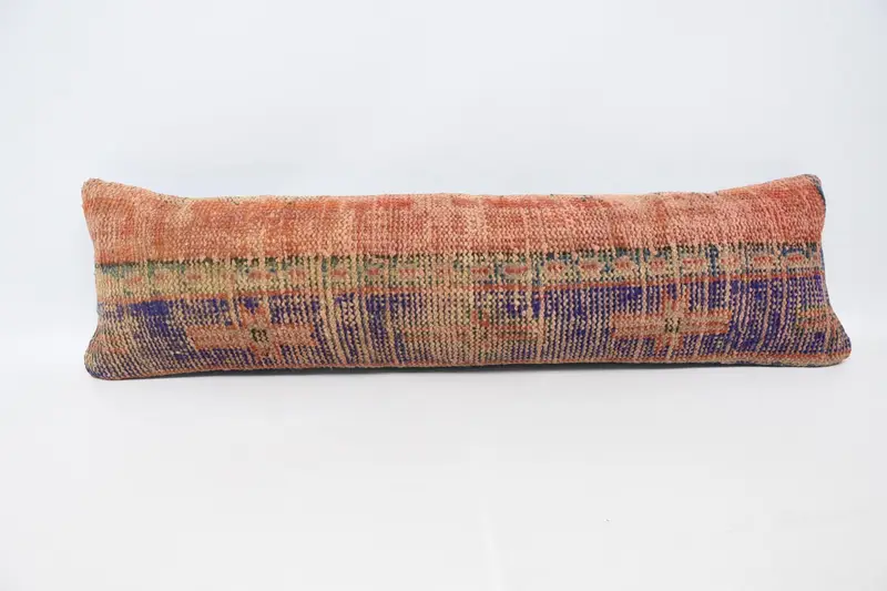 Orange & Bronze Tie Dye Kissen, handgemachtes Vintage Kissen