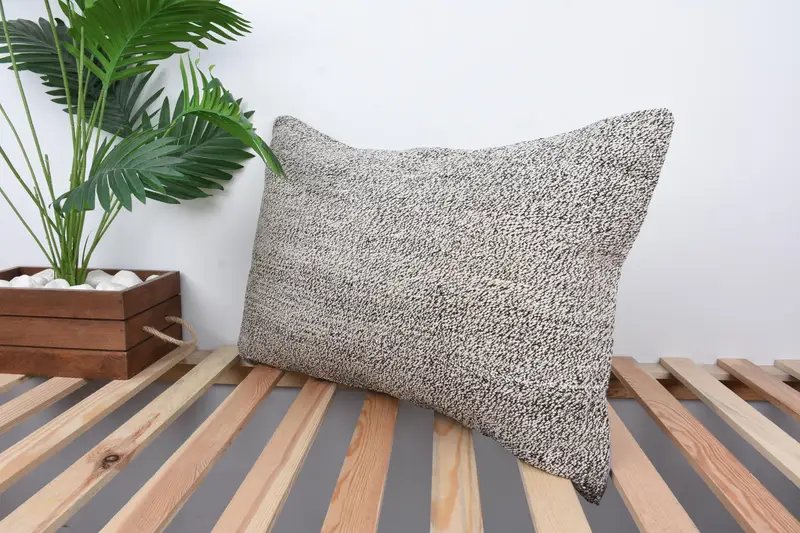 Christmas Pillow Cover, Pillow for Sofa, Gift Pillow, Turkish Pillow, Cushion Case, 16x24 Beige Cushion Cover, Handmade Rug Seat Pillow Case - 5