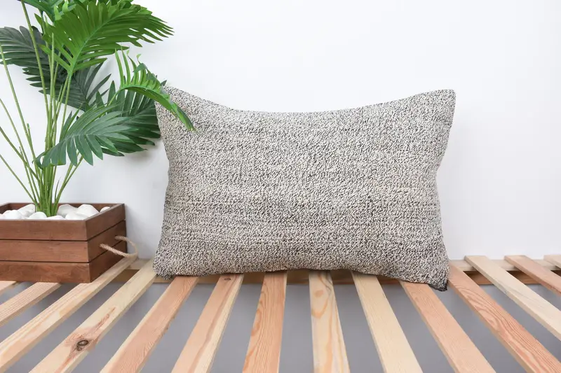 Christmas Pillow Cover, Pillow for Sofa, Gift Pillow, Turkish Pillow, Cushion Case, 16x24 Beige Cushion Cover, Handmade Rug Seat Pillow Case - 1