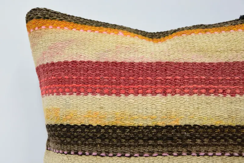 12x12 Beige Pillow Sham, Vintage Kilim Pillow, Kilim Pillow, Personalized Gift Pillow Pillow, Turkish Kilim Pillow, Pillow Cover, Pet Pillow - 2