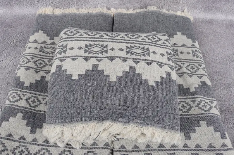 86x56 Cotton Kilim Towel, Gift For Boyfriend, Bridesmaid Gifts, Monogram Blanket, Bachelorette Gifts, Wedding Gift Customized Blanket - 4