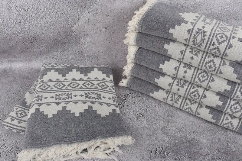 86x56 Cotton Kilim Towel, Gift For Boyfriend, Bridesmaid Gifts, Monogram Blanket, Bachelorette Gifts, Wedding Gift Customized Blanket - 2