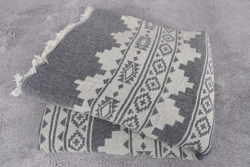 86x56 Cotton Kilim Towel, Gift For Boyfriend, Bridesmaid Gifts, Monogram Blanket, Bachelorette Gifts, Wedding Gift Customized Blanket - 6