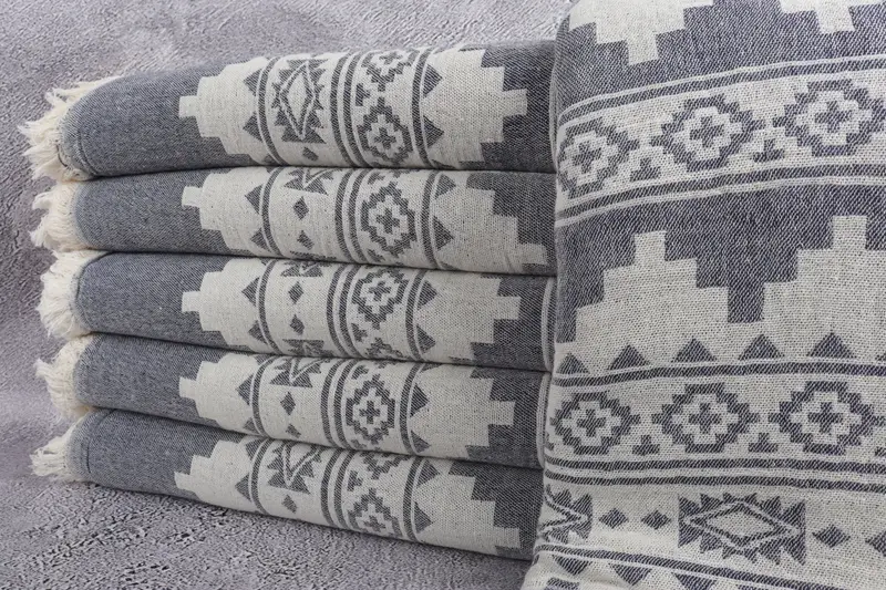 86x56 Cotton Kilim Towel, Gift For Boyfriend, Bridesmaid Gifts, Monogram Blanket, Bachelorette Gifts, Wedding Gift Customized Blanket - 1