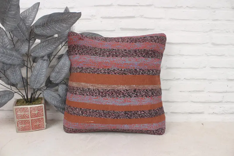 Anatolian Pillow Cover, Pet Pillow Cover, 16x16 Blue Cushion Case, Vintage Pillow, Gift Pillow, Cushion Case, Boho Pillow Sham Cover - 1