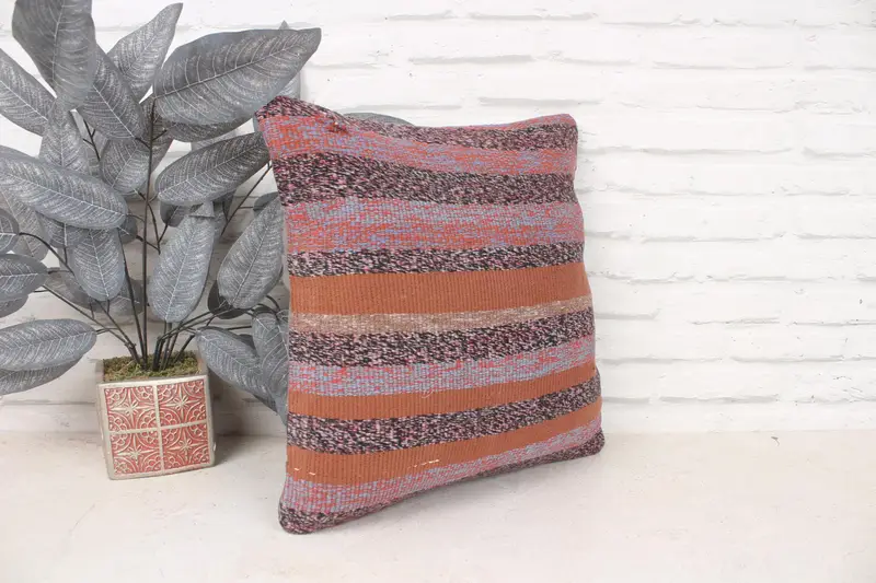 Anatolian Pillow Cover, Pet Pillow Cover, 16x16 Blue Cushion Case, Vintage Pillow, Gift Pillow, Cushion Case, Boho Pillow Sham Cover - 3