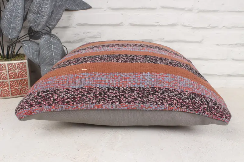 Anatolian Pillow Cover, Pet Pillow Cover, 16x16 Blue Cushion Case, Vintage Pillow, Gift Pillow, Cushion Case, Boho Pillow Sham Cover - 5