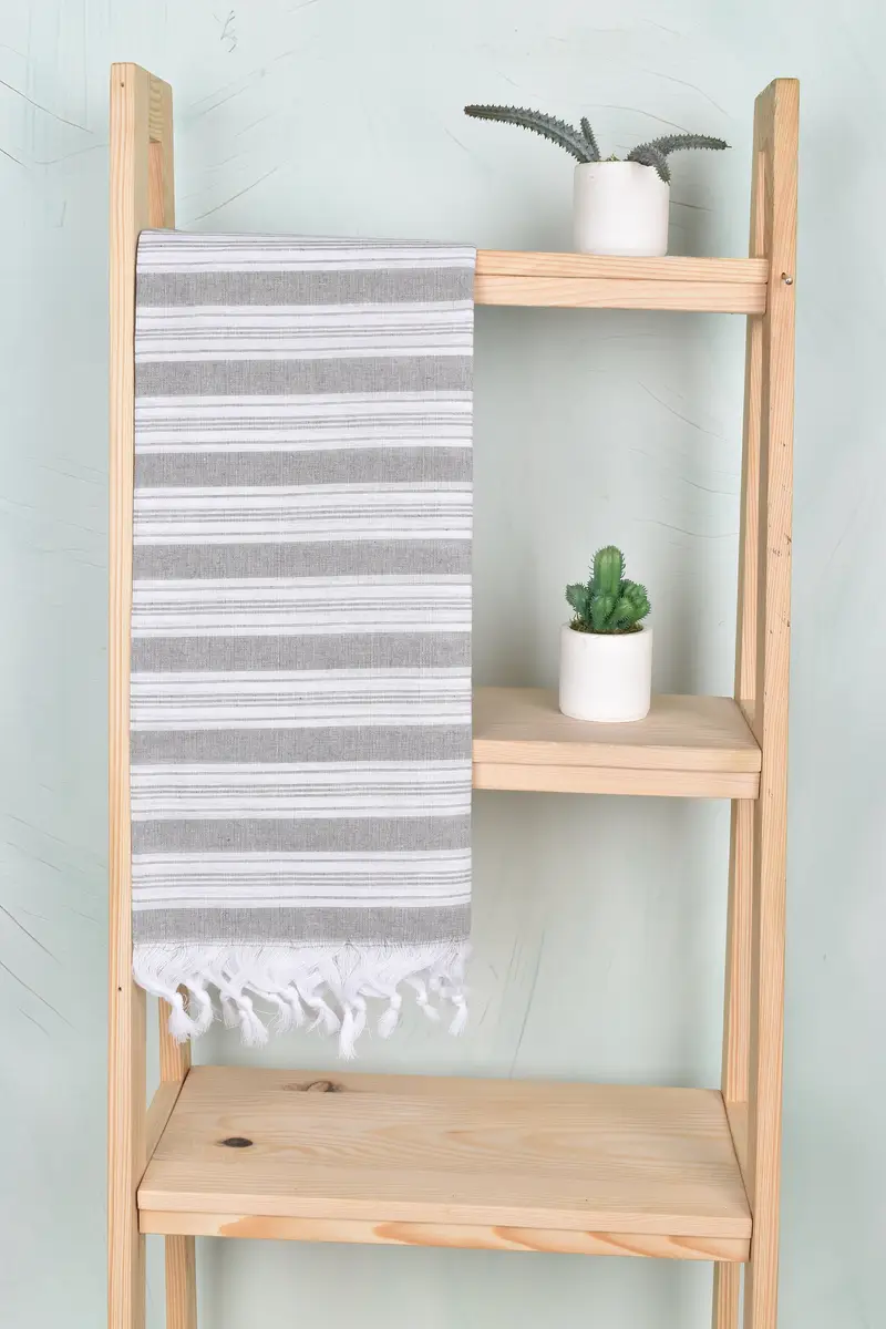 Gift For Her, Travel towel, Custom Wedding Gift From Bridesmaid, 70x40 Cotton Striped Towel, Home Gift, Custom Beach Towels, Embroidered Towel - 8
