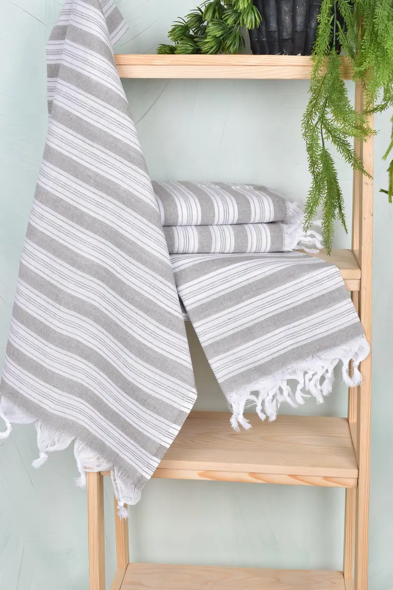 Gift For Her, Travel towel, Custom Wedding Gift From Bridesmaid, 70x40 Cotton Striped Towel, Home Gift, Custom Beach Towels, Embroidered Towel - 6