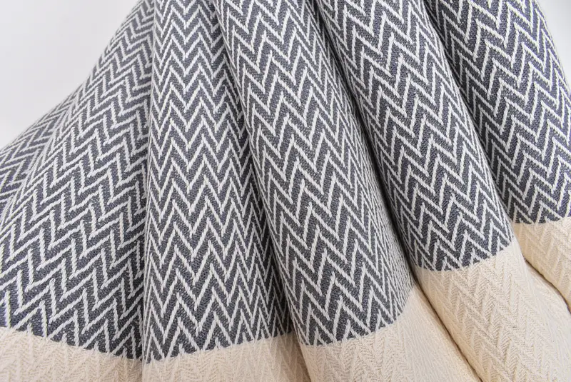 Monogrammed Hand Towel, 34x18 Cotton Zigzag Design Towel, Monogram Hand Towel, Bridesmaid Favors, Wedding Gift Kitchen Towel, Personalized Gifts - 5