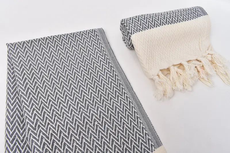 Monogrammed Hand Towel, 34x18 Cotton Zigzag Design Towel, Monogram Hand Towel, Bridesmaid Favors, Wedding Gift Kitchen Towel, Personalized Gifts - 7
