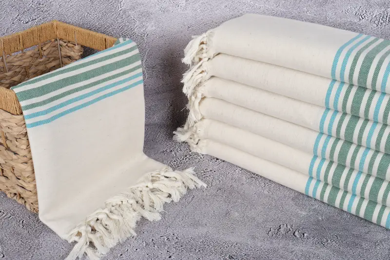 70x40 Linen Striped Towel, Turkish hand towel, Wedding Favors, Monogram Towels, Custom Turkish Towel, Large Turkish Towel, Personalized Gift For Him - 3