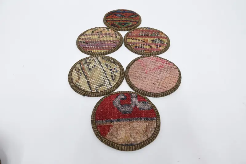 Blue and Brown Coasters, Unique and Durable Table Pads