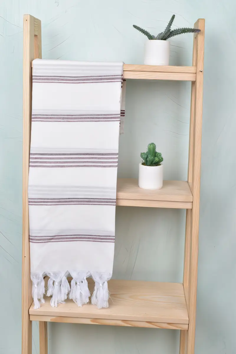 70x40 Cotton Striped Towel, Towel With Name, Anniversary Gift For Her, Pool Towels, Quick-Dry Beach Towel, Turkish bath towel, Embroidered Towel - 8